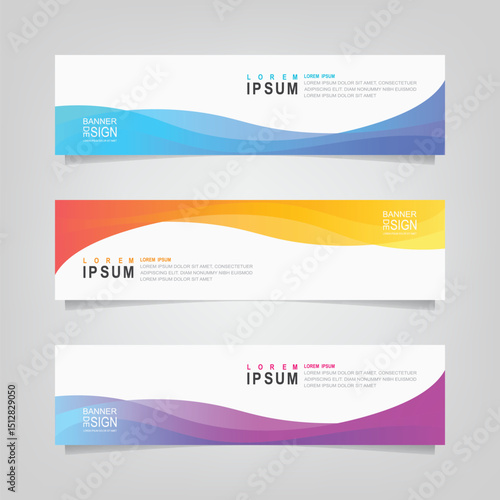 Vector abstract banner design web template. Collection of abstract banners,. Abstract geometric web design banner template isolated on grey background. Header - landing page Web Design Elements