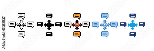 Communication Plan Icon Element For Design