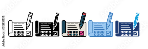 Project Blueprint Icon Element For Design