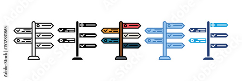 Decision Point Icon Element For Design