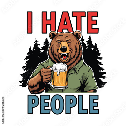 I hate people T-shirt Graphic