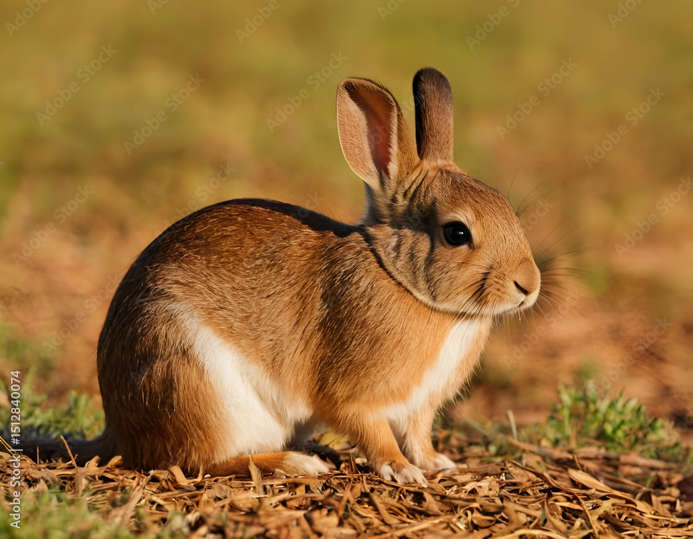Fototapeta premium rabbit on the ground