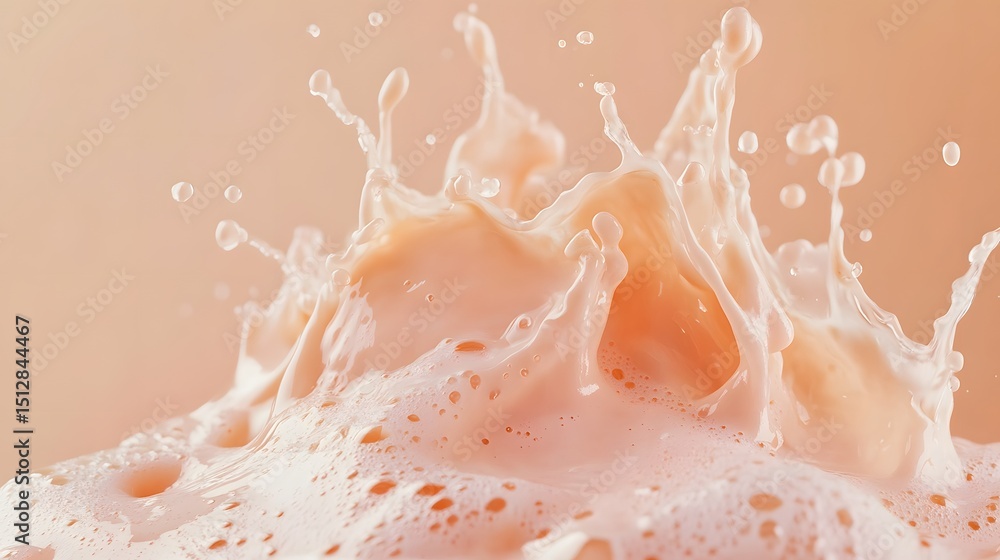 Fototapeta premium A splash of light pink liquid in motion.