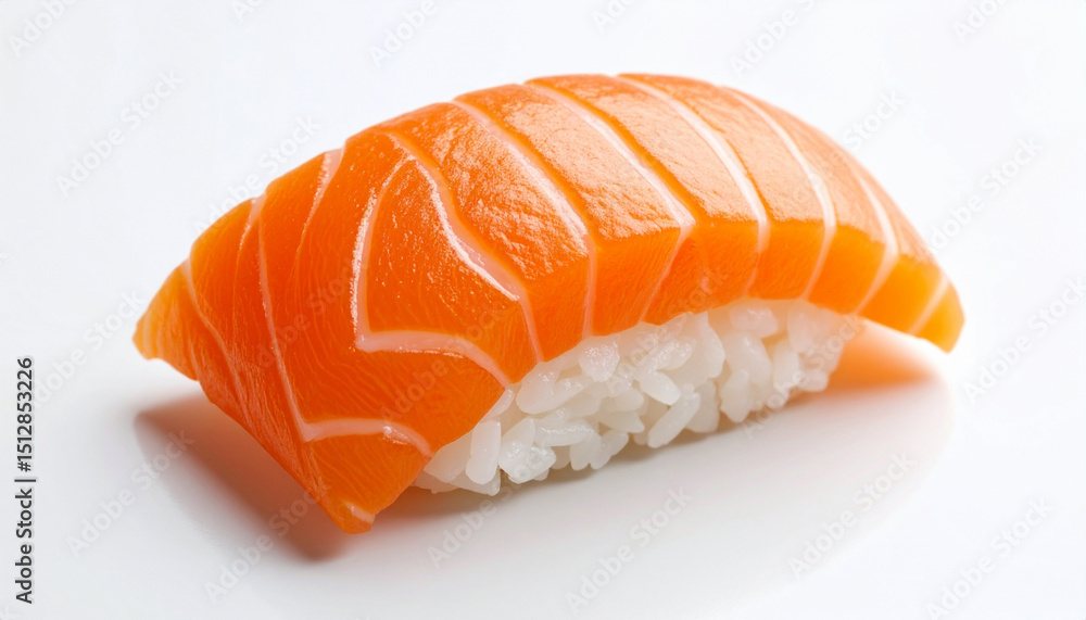 Close-up of Fresh Salmon Sushi Slices Close-up of Fresh Salmon Sushi Slices