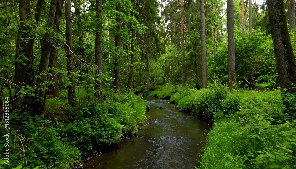 Fototapeta premium Lush forest creek