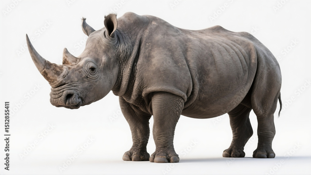 Rhino isolated on white background Rhino isolated on white background