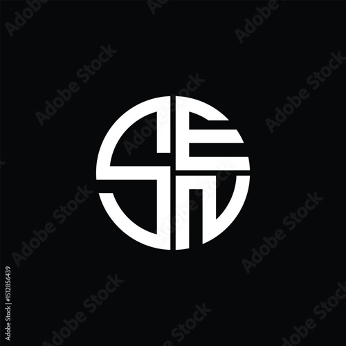 SEN logo SEN icon SEN monogram SEN letter minimalist Circle flat Unique modern abstract logo design.