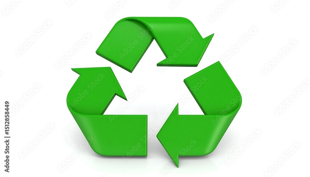 Obraz premium Green recycling symbol (1)