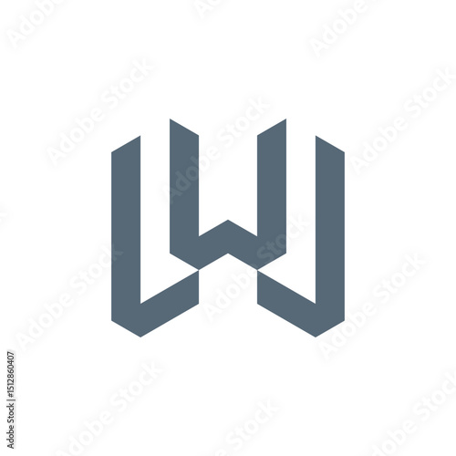 WW Modern Geometric Monogram Logo