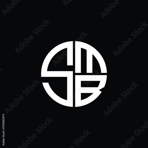 SMB logo SMB icon SMB monogram SMB letter minimalist Circle flat Unique modern abstract logo design.