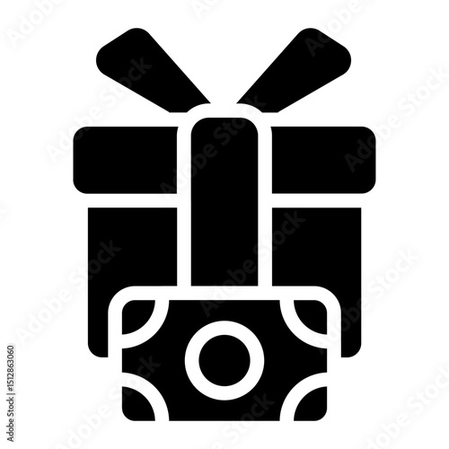 Gift shopping Solid Icon