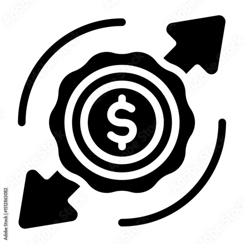 Money flow Solid Icon