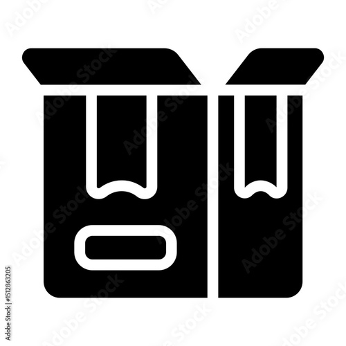 Parcel open Solid Icon