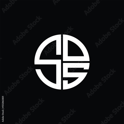 SOS logo SOS icon SOS monogram SOS letter minimalist Circle flat Unique modern abstract logo design.