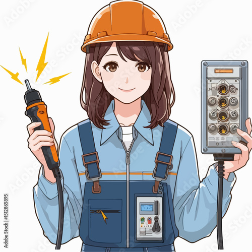 electrician vector illustration