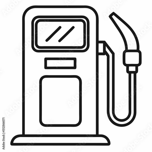 Simple outlined fuel pump icon silhouette