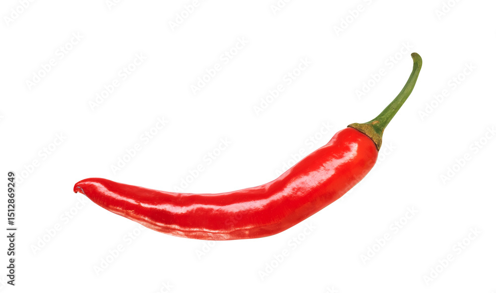 Fresh red hot chili pepper isolated Fresh red hot chili pepper isolated