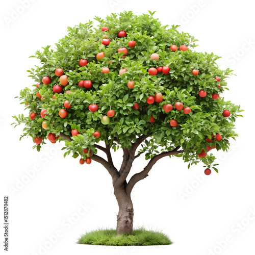Apple tree isolated on white background