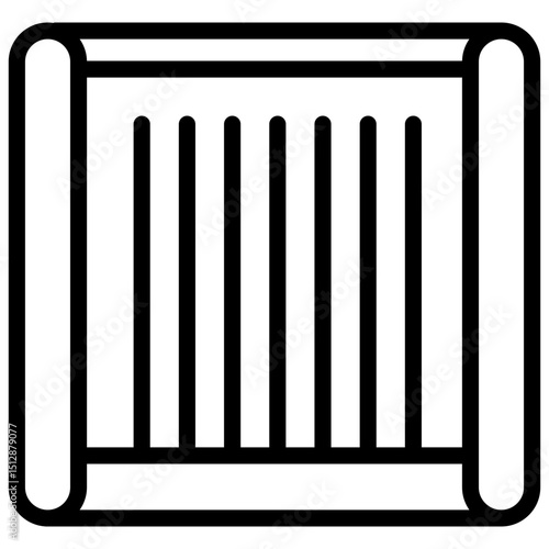 Radiator line icon