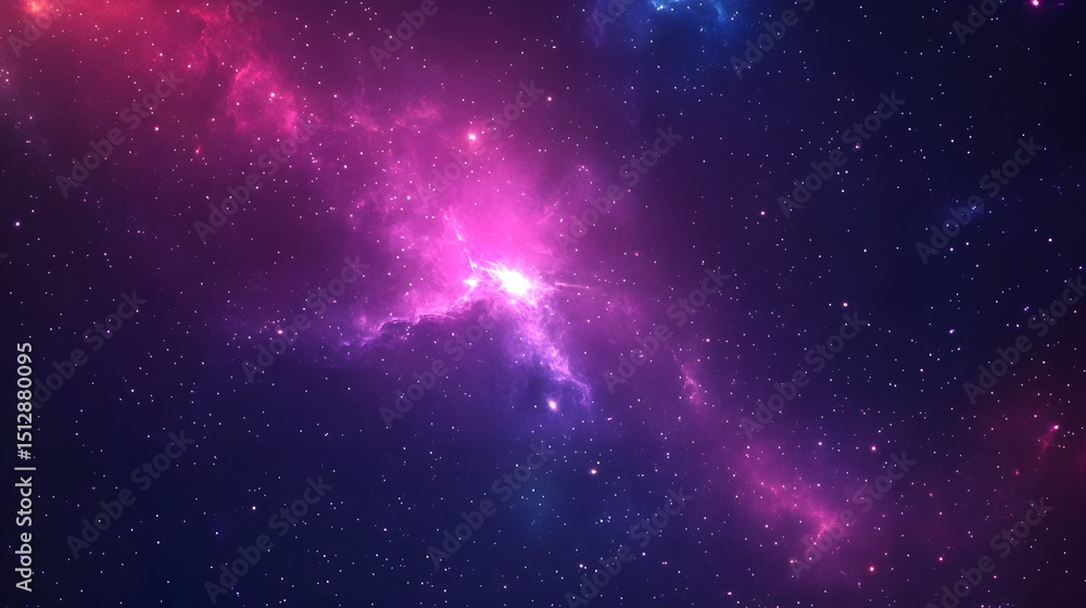 Naklejka premium Deep space nebula with vibrant hues.