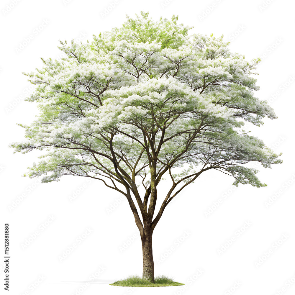 Obraz premium dogwood tree isolated on white background