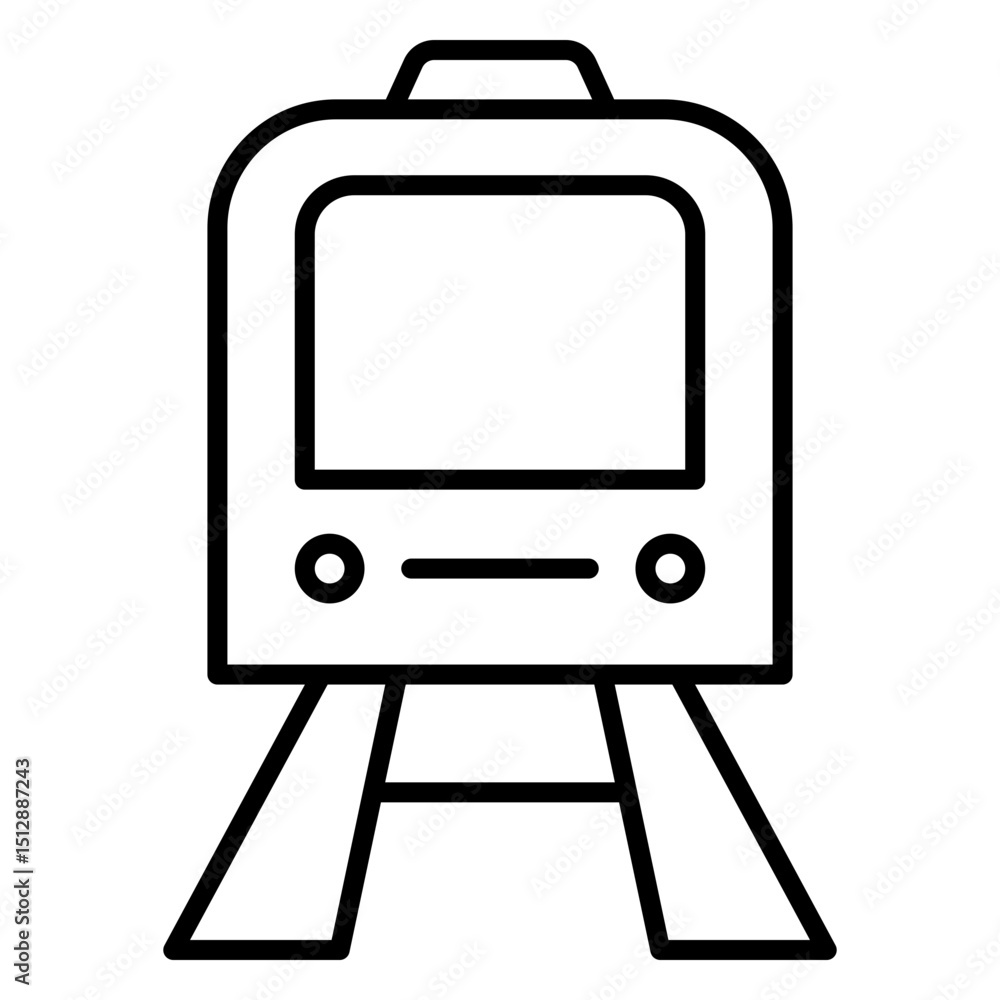 Minimalist Train Icon Minimalist Train Icon