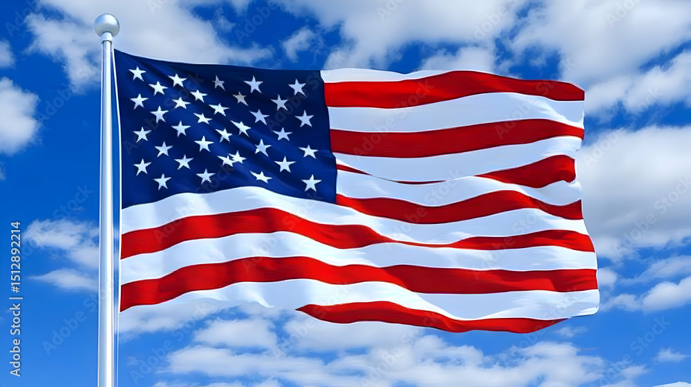 American Flag Under Cloudy Sky American Flag Under Cloudy Sky