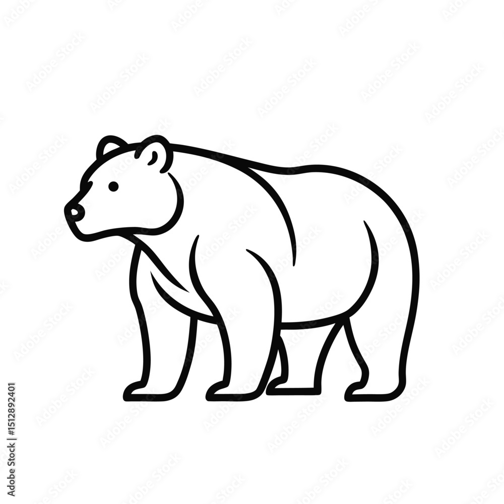 Naklejka premium polar bear vector illustration