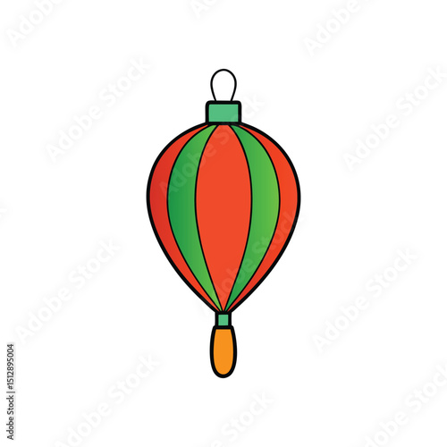 red and green christmas bells