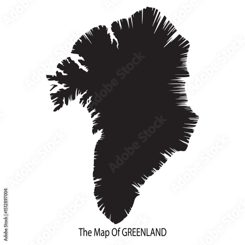 The Greenland Silhouette Map