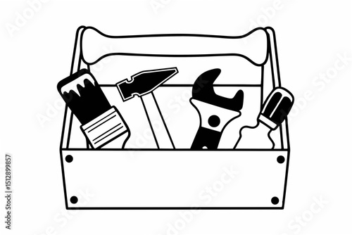 vector illustration of a tool box icon