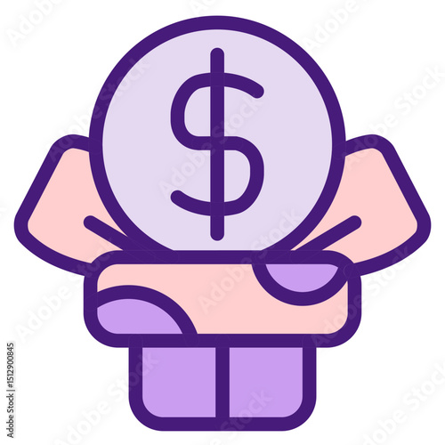 Money Gift Flat Icon