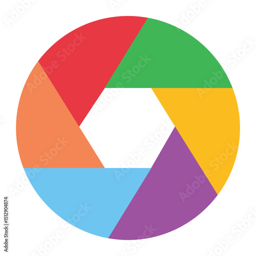 camera shutter icon for illustration