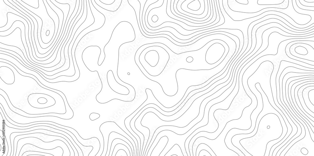Fototapeta premium Abstract topography contour map line and modern wavy map line design, digital print terrain lines texture vector white background.