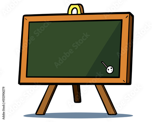Empty wooden chalkboard easel for kids education