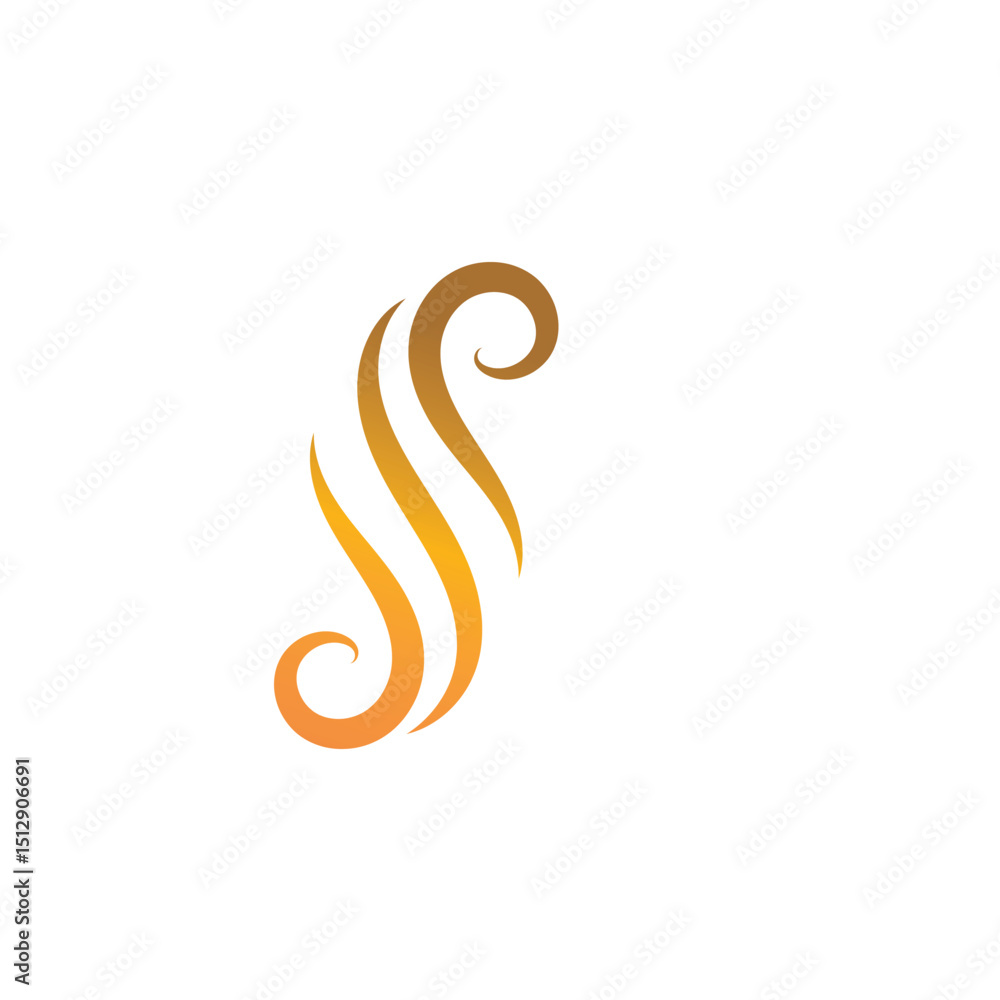 Obraz premium Hair wave logo vector icon template illustration