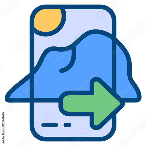 AR Mobile Flat Icon