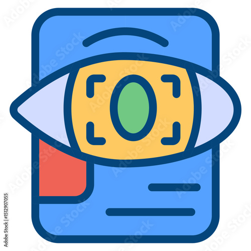 Eye Scanner Flat Icon