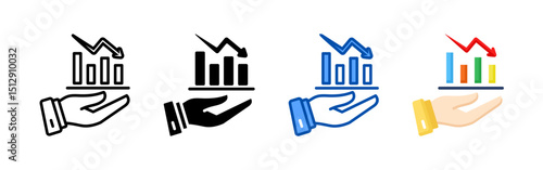 Loss icon set bundle. Multi style icon collection perfect for websites, apps, and presentations. Simple vector icon collection
