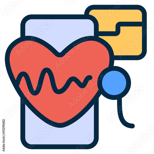 Health Monitor Flat Icon