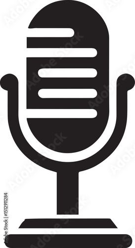 Lavalier Microphone Black Vector