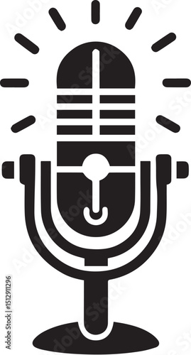 Lavalier Microphone Black Vector