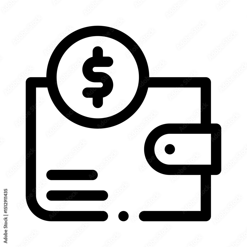 Wallet line icon Wallet line icon