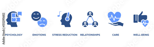 Mental health web icon vector illustration concept with icon of eating well, good sleep, activity, social, stress reduction, no smoking, no alcohol, helping others