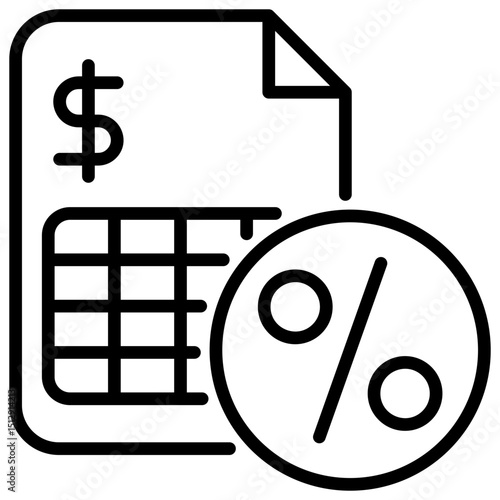 Tax Outline Icon