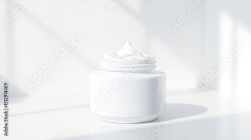 White Cream Jar Mockup A Clean, Expressive Skincare Aesthetic in Natural Light