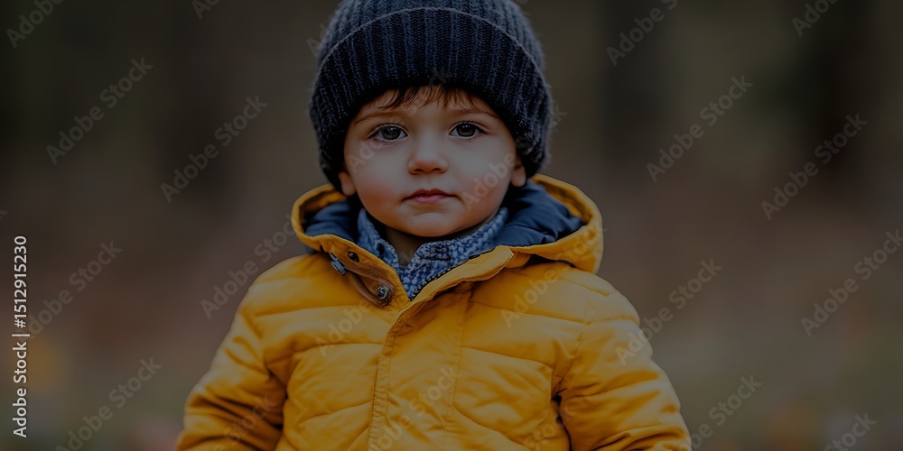 Child in yellow coat Child in yellow coat