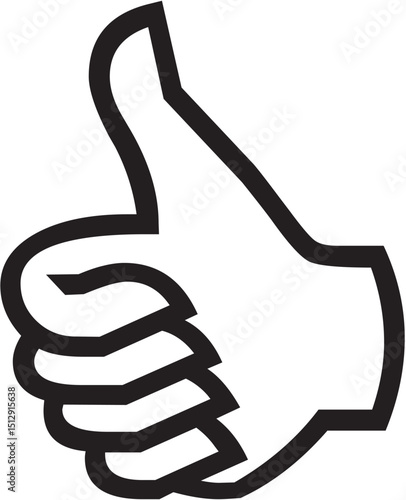 Thumbs Up Gesture Positive Feedback, Approval, and Support Symbol