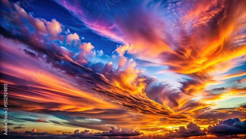 Stunning Twilight Cloudscape - Colorful Sky Background