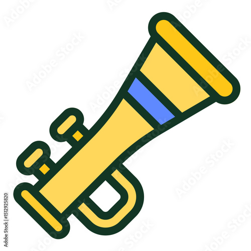 Carnival Trumpet Flat Icon